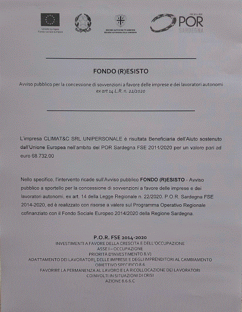 Fondo Resisto POR FSE 2014-2020